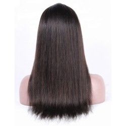 Full Lace Wig, Long Length, Color #1B (Off Black), Made With Remy Indian Human Hair