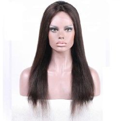 Full Lace Wig, Long Length, Color #1B (Off Black), Made With Remy Indian Human Hair