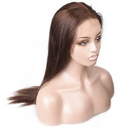 Full Lace Wig, Long Length, Color #2 (Darkest Brown), Made With Remy Virgin Indian Human Hair