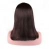 Lace Front Wig, Medium Length, Color #1B (Off Black), Made With Remy Indian Human Hair