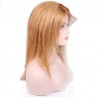 Lace Front Wig, Medium Length, Color #12 (Light Brown), Made with Remy Indian Human Hair