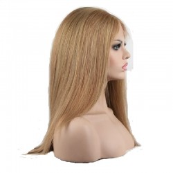 Lace Front Wig, Long Length, Color #18 (Light Ash Blonde), Made With Remy Indian Human Hair