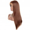 Lace Front Wig, Long Length, Color #4 (Dark Brown), Made With Remy Indian Human Hair