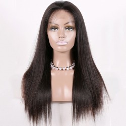 Lace Front Wig, Long Length, Color #1B (Off Black), Made With Remy Virgin Indian Human Hair