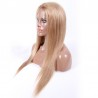 Lace Front Wig, Long Length, Color #16 (Medium Ash Blonde), Made With Remy Indian Human Hair