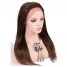 Lace Front Wig, Long Length, Color #2 (Darkest Brown), Made With Remy Indian Human Hair