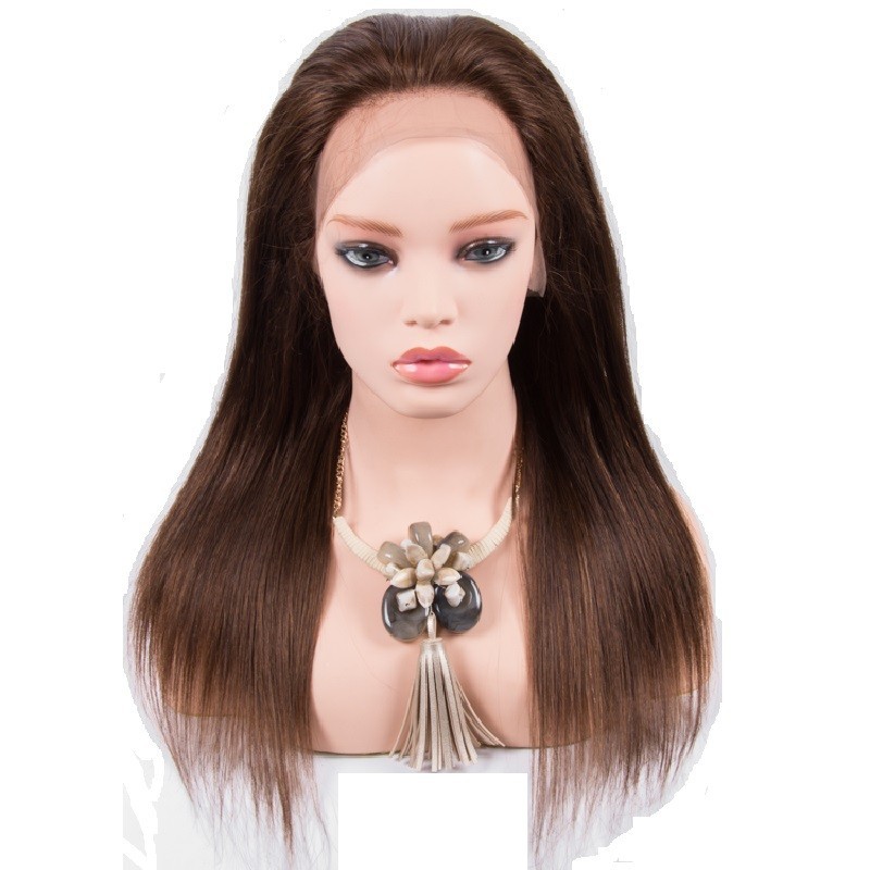 Lace Front Wig, Long Length, Color #2 (Darkest Brown), Made With Remy Indian Human Hair