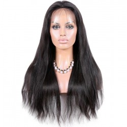 Lace Front Wig, Long Length, Color #1 (Jet Black), Made With Remy Virgin Indian Human Hair