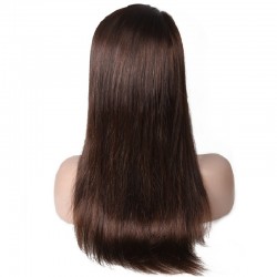 Lace Front Wig, Long Length, Color #2 (Darkest Brown), made With Remy Virgin Indian Human Hair