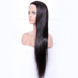 Lace Front Wig, Extra Long Length, Color #1B (Off Black), Made With Remy Indian Human Hair