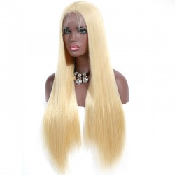 Lace Front Wig, Extra Long Length, Color #22 (Light Pale Blonde), Made With Remy Indian Human Hair