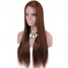 Lace Front Wig, Extra Long Length, Color #4 (Dark Brown), Made With Remy Indian Human Hair