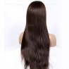 Lace Front Wig, Extra Long Length, Color #2 (Darkest Brown), Made With Remy Indian Human Hair