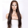 Lace Front Wig, Extra Long Length, Color #2 (Darkest Brown), Made With Remy Indian Human Hair