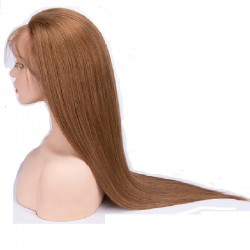 Lace Front Wig, Extra Long Length, Color #6 (Medium Brown), Made With Remy Indian Human Hair