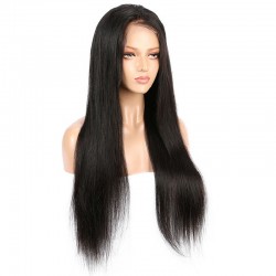 Lace Front Wig, Extra Long, Color #1B (Off Black), Made With Remy Indian Human Hair