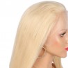 Lace Front Wig, Extra Long Length, Color #613 (Platinum Blonde), Made With Remy Indian Human Hair