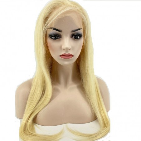 Lace Front Wig, Extra Long Length, Color #24 (Golden Blonde), Made With Remy Indian Human Hair