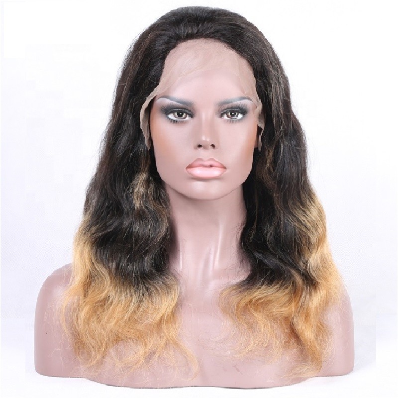 Lace Front Wig Ombre Color 1b 18 Off Black Light Ash Blonde