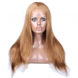 360 Lace Wig Balayage Color 4 27 Dark Brown Honey Blonde