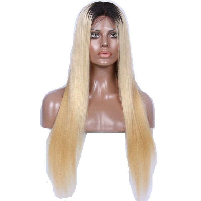 360 Lace Wig Ombre Color 1b 613 Off Black Platinum Blonde