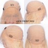 Lace Front Wig, Short Length, 10", Bob Cut, Color #22 (Light Pale Blonde), Made With Remy Indian Human Hair