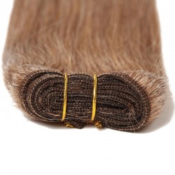 Weave, Straight, Color #12 (Light Brown Brown), Made With Remy Indian Human Hair