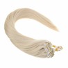 Micro Loop Ring Hair Extensions, Color #60 (Lightest Blonde), Made With Remy Indian Human Hair