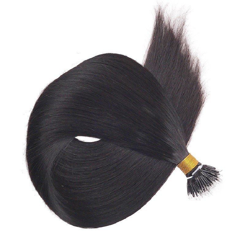 Nano Ring Hair Extensions, Color #1 (Jet Black), Made With Remy Indian Human Hair