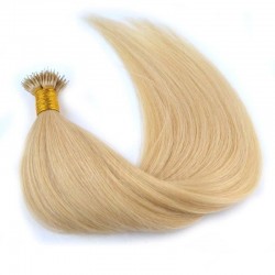 Nano Ring Hair Extensions, Color #22 (Light Pale Blonde), Made With Remy Indian Human Hair