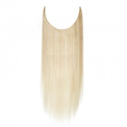 Flip-in Halo Hair Extensions, Colour #60 (Lightest Blonde), Made With Remy Indian Human Hair