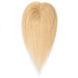 Crown Topper Hair Extensions, Mono Base, Colour 24 (Golden Blonde), Made With Remy Indian Human Hair