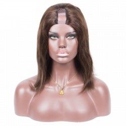 U-Part Wig, Color #4 (Dark Brown), Made With Remy Indian Human Hair