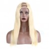 U-Part Wig, Color #613 (Platinum Blonde), Made With Remy Indian Human Hair