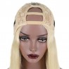 U-Part Wig, Color #613 (Platinum Blonde), Made With Remy Indian Human Hair