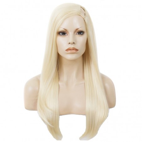 U-Part Wig, Color #22 (Light Pale Blonde), Made With Remy Indian Human Hair