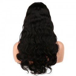 U-Part Wig, Body Wave, Color #1 (Jet Black), Made With Remy Indian Human Hair