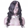 U-Part Wig, Loose Wavy, Color #1B (Off Black), Made With Remy Indian Human Hair