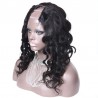 U-Part Wig, Loose Wavy, Color #1B (Off Black), Made With Remy Indian Human Hair