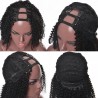 U-Part Wig, Deep Curly, Color #1 (Jet Black), Made With Remy Indian Human Hair