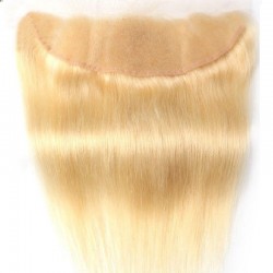 Lace Frontal Closure (13x4) Hair Extensions, Colour #24 (Golden Blonde), Made With Remy Indian Human Hair