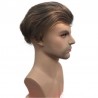 Men’s Wig - Toupee, Super-Thin Skin Base 0.06mm, Color #2 (Darkest Brown), Made With Remy Indian Human Hair