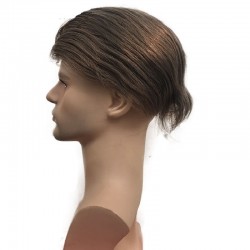 Men’s Wig - Toupee, Super-Thin Skin Base 0.06mm, Color #2 (Darkest Brown), Made With Remy Indian Human Hair