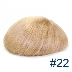 Men’s Wig - Toupee, Super-Thin Skin Base 0.06mm, Color #22 (Light Blonde), Made With Remy Indian Human Hair