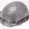 Men’s Wig - Toupee, Super-Thin Skin Base 0.08mm, Color #1B40 (Off Black with 40% Grey Hair), Made With Remy Indian Human Hair