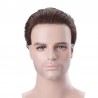 Men’s Wig - Toupee, Super-Thin Skin Base 0.08mm, Color #4 (Dark Brown), Made With Remy Indian Human Hair