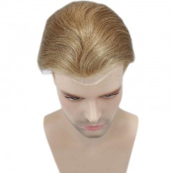 Men’s Wig - Toupee, Super-Thin Skin Base 0.08mm, Color #18 (Dark Blonde), Made With Remy Indian Human Hair