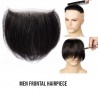 Color 4 (Dark Brown), Men's Frontal Hairpiece Specially Designed to Cover Receding Hairline, Made With Remy Indian Human Hair