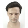 Men’s Wig - Toupee, Super-Thin Skin Base 0.08mm, Color #1B10 (Off Black with 10% Grey Hair), Made With Remy Indian Human Hair