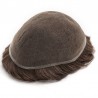 Men’s Wig - Toupee, Full French Lace Base, Color #4ASH (Dark Brown with Ash Tone), Made With Remy Indian Human Hair